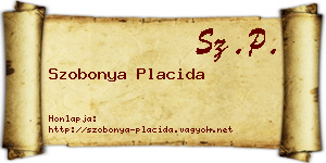Szobonya Placida névjegykártya